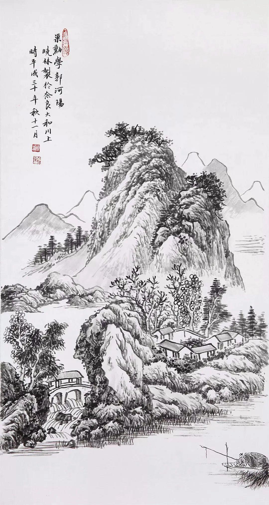 芥子园山水画100幅临摹图片