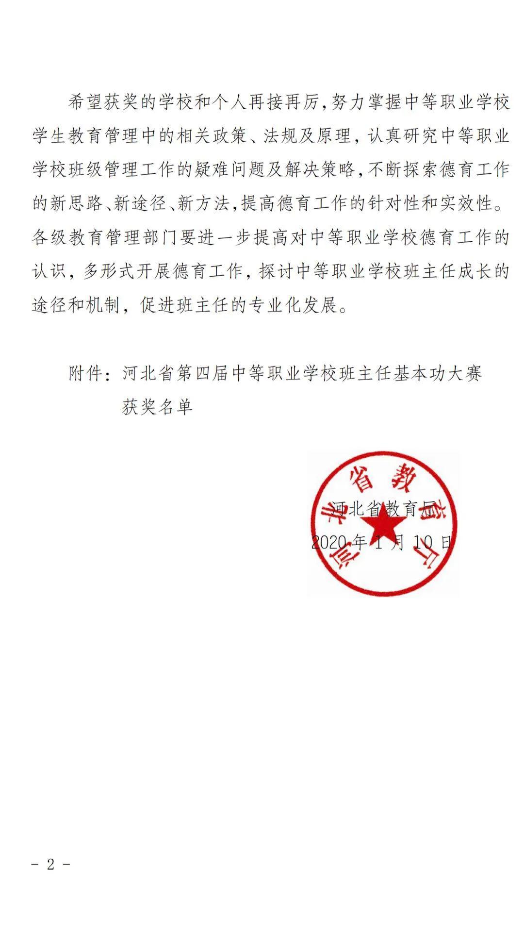 易县职教中心在河北省第四届中职班主任基本功大赛中喜获佳绩