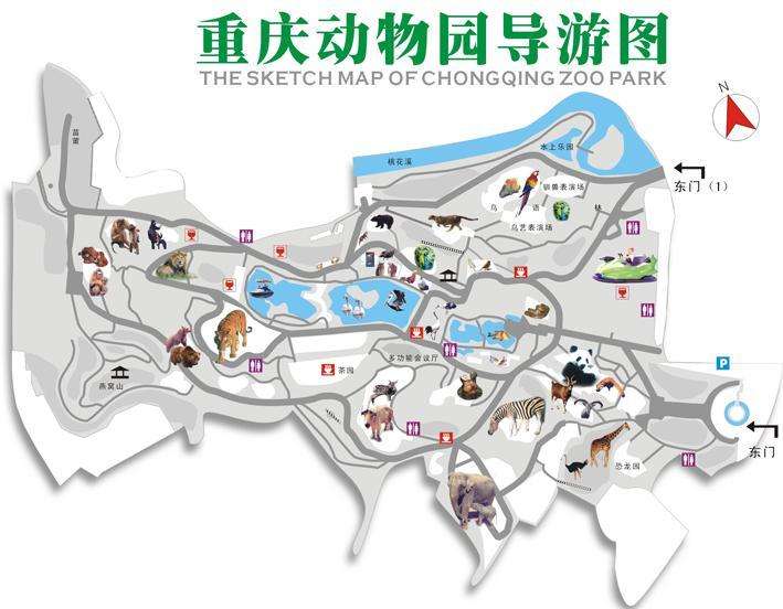 北京动物园游览路线图图片