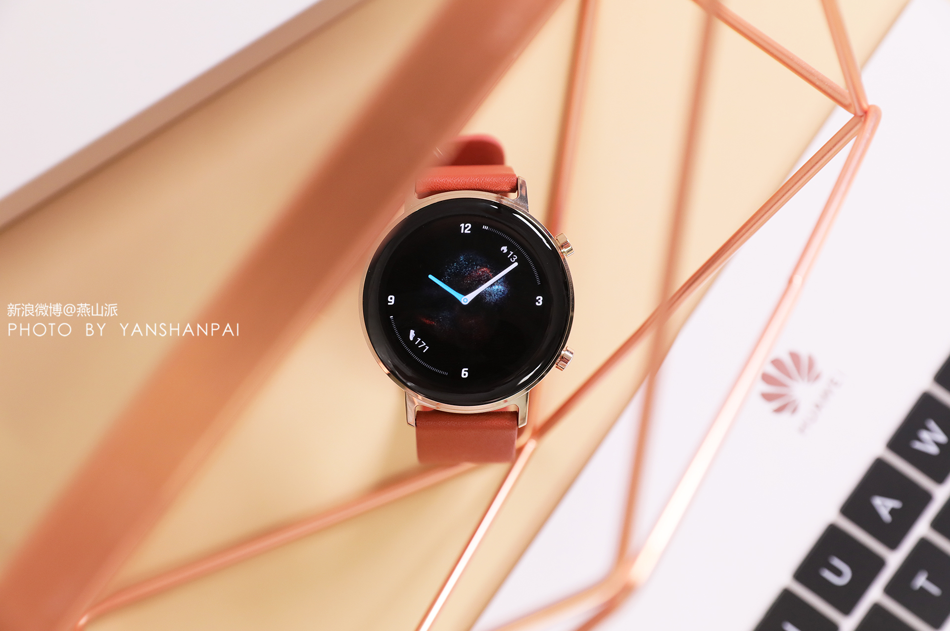 华为watch gt2 42mm栗木红体验,解锁100种运动模式玩出新花样_表带