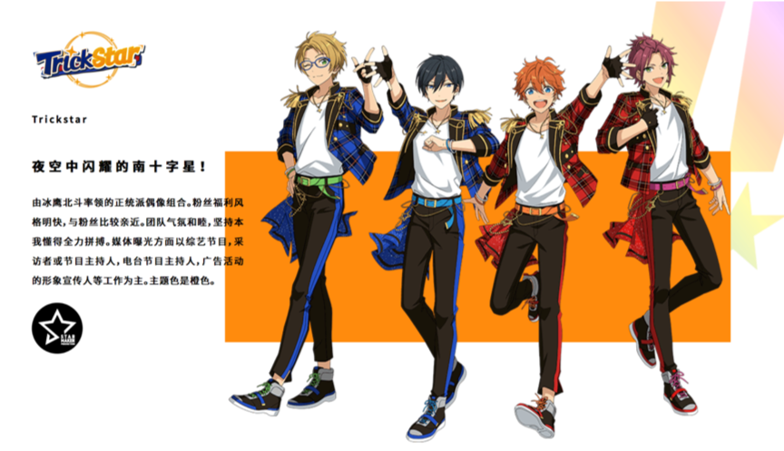 夜空中闪耀的南十字星偶像梦幻祭2人气组合trickstar