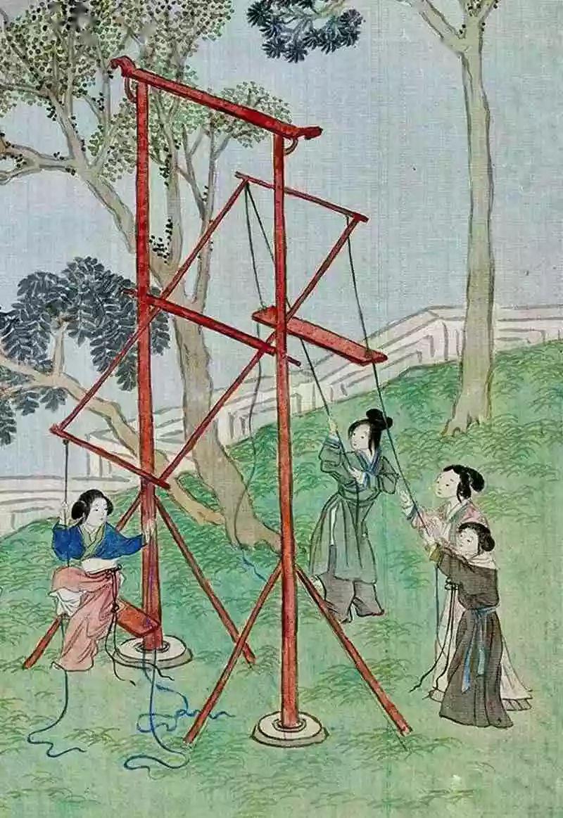 农历中国三月十六荡秋千