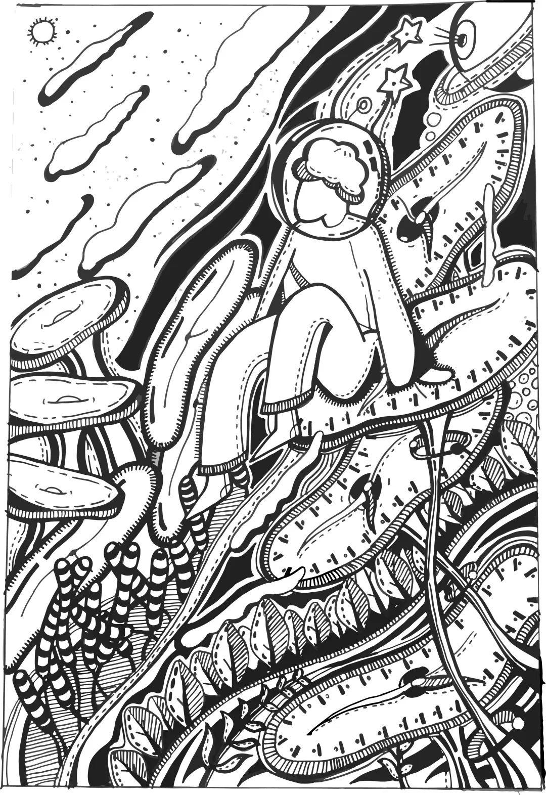 停课不停学丨17级视觉传达设计专业《插画设计》图鉴