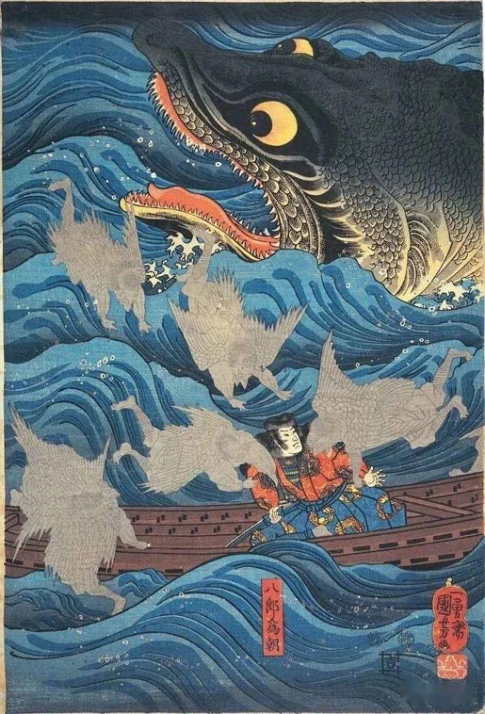 歌川国芳的浮世绘就有这样的品质,有森森的鬼怪邪气与媚气,从而呈现出