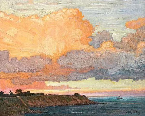 笔触流畅肌理感极强的风景油画看完了令人舒心