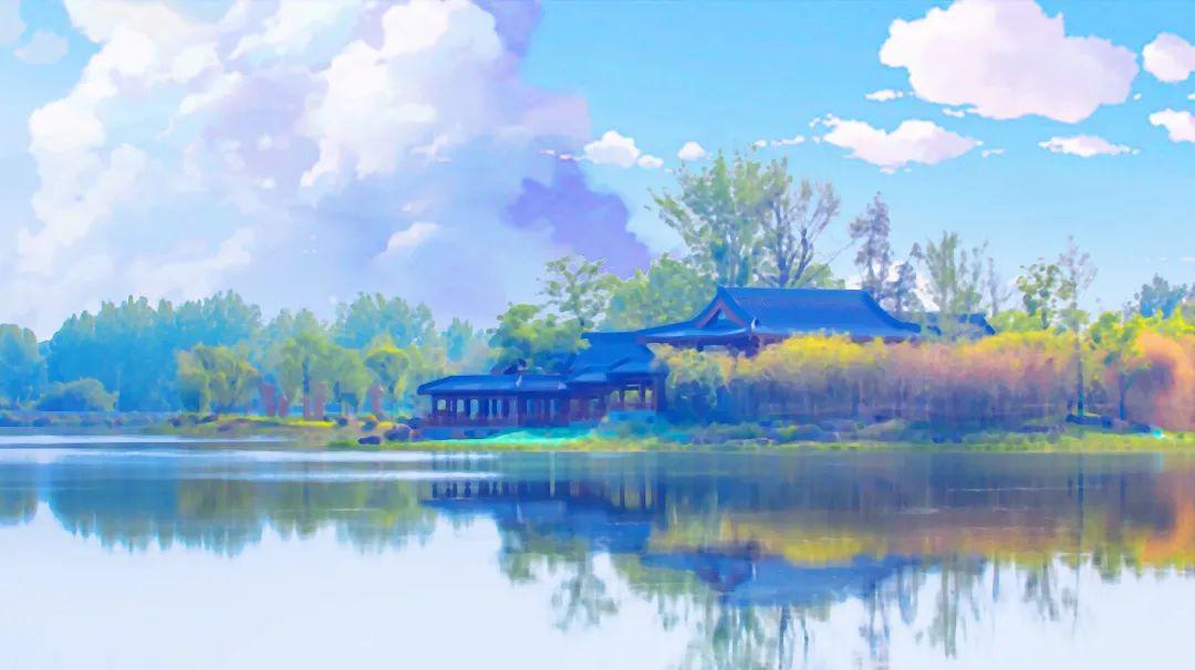 画笔下的曲江春日美哭了