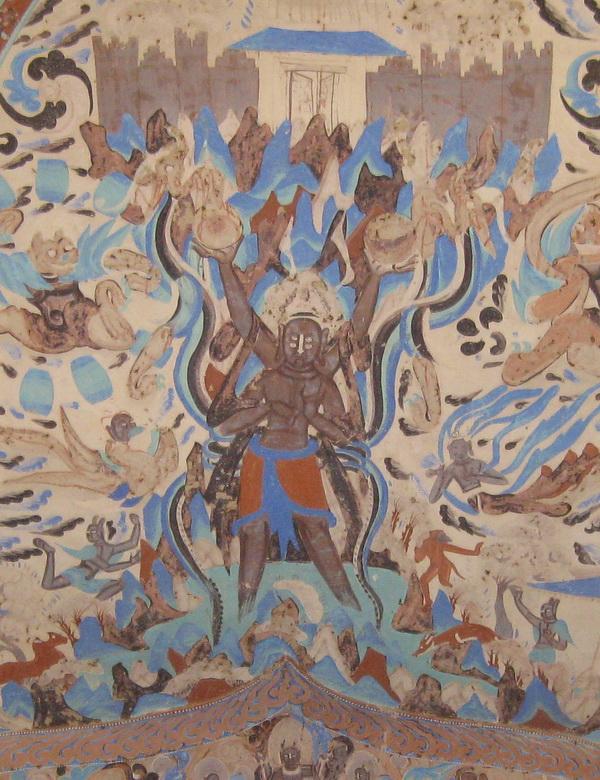 莫高窟西魏石窟鉴——第249窟与佛道相融_阿修罗