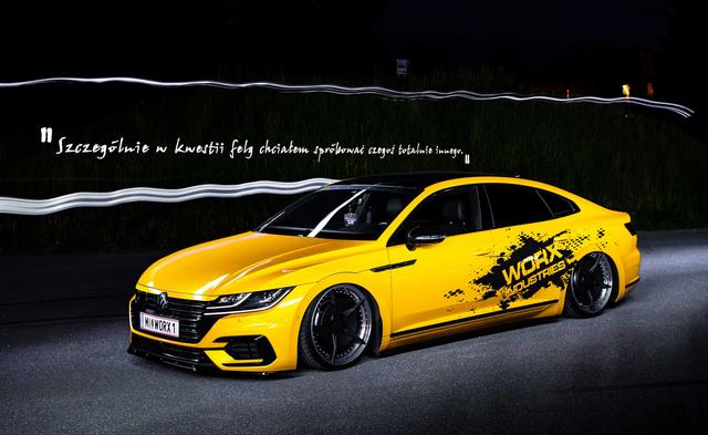 美则美矣的亮黄色大众arteon将汽车改装艺术发挥到极致