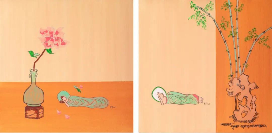 胡军军:《涅盘风光》展览_佛陀_作品_袈裟