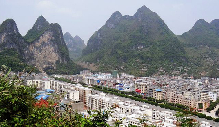 广西河池一个县拥有世界地质公园县城仅约2平方公里