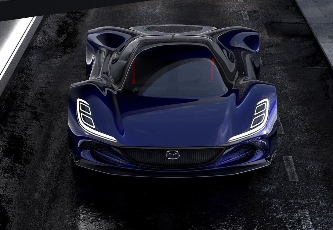 马自达rx-10 vision longtail超跑效果图,理论输出高达1030马力