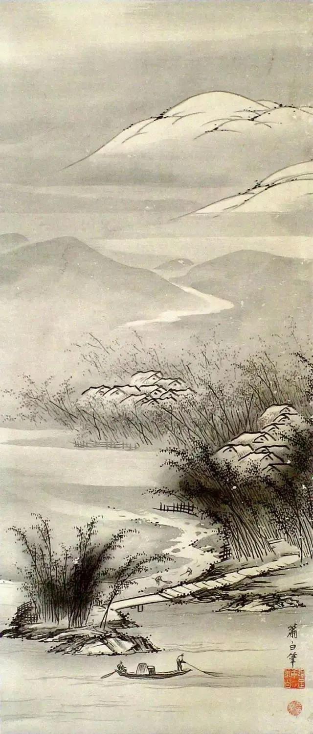 日本大师水墨画有味道