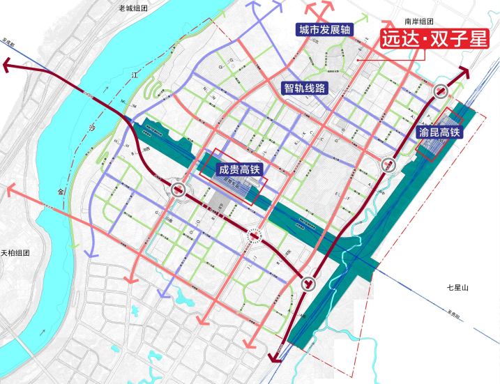 南部新區控規圖煥活城市,雙子星助力西區向上南部新區是由老城區發展