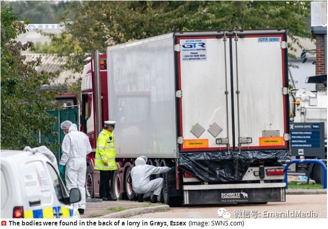 英国集装箱货车惨案嫌疑人认罪事件致39人遇难
