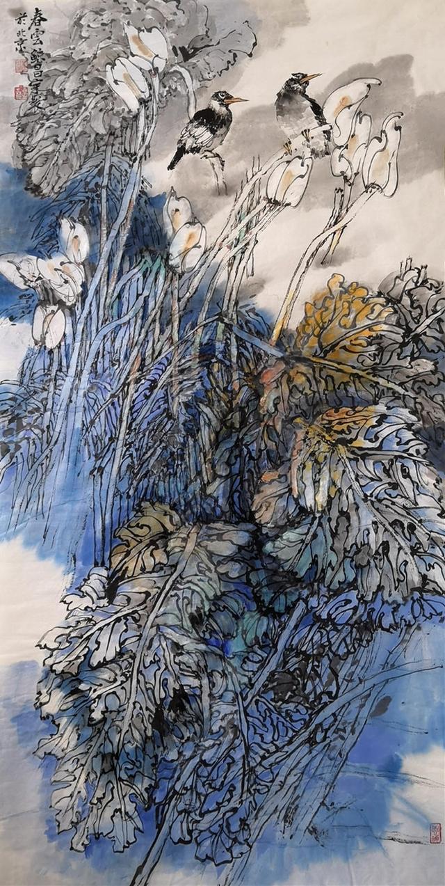 画家余昌宇作品唯美雅致色彩浓烈丰富用笔老辣