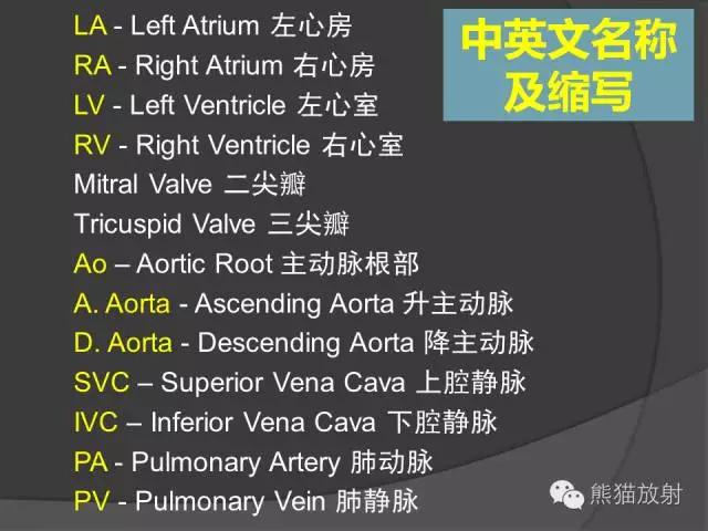 冠状动脉系统解剖cta解剖分段及中英文名称对照