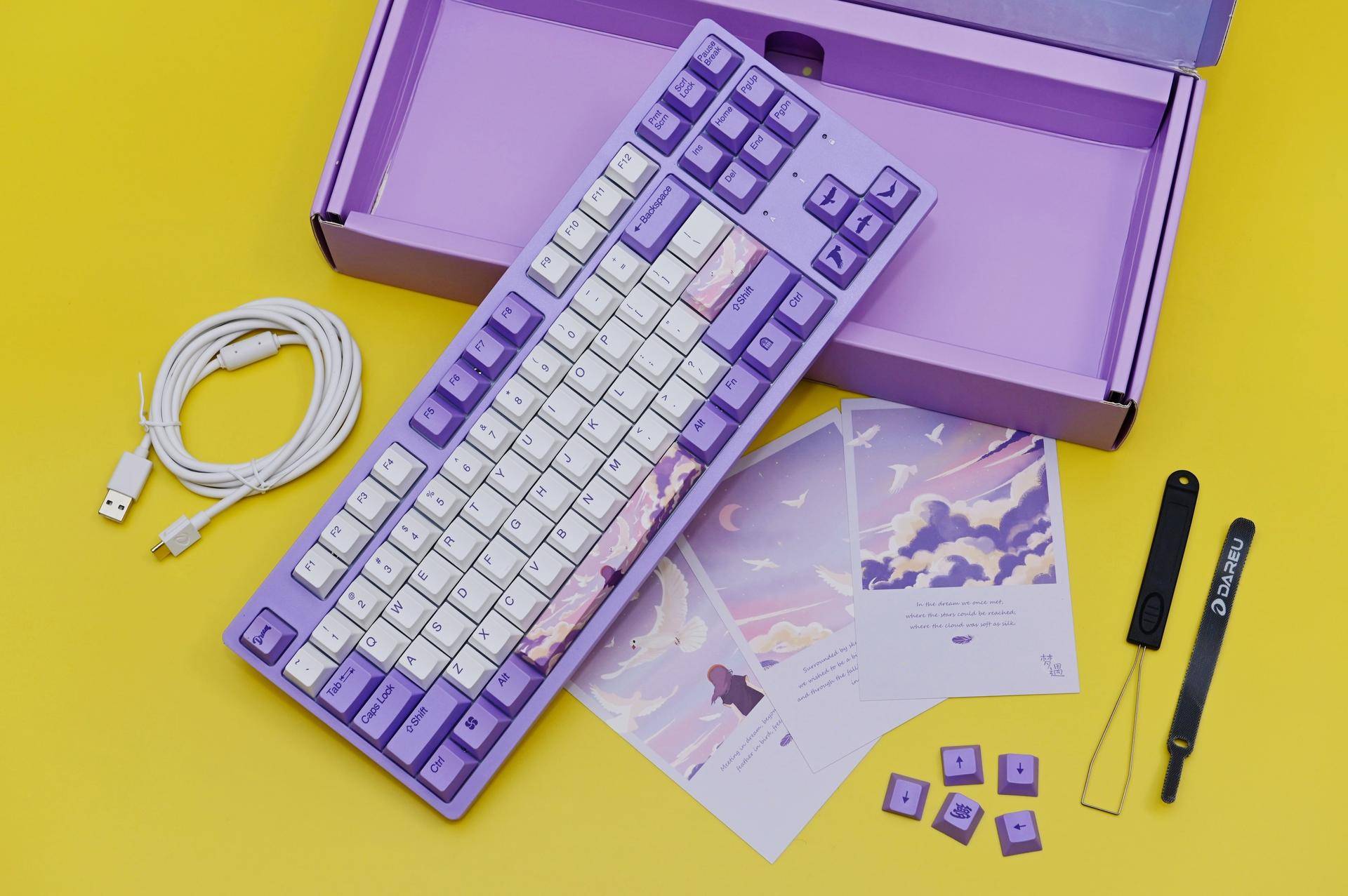 庄生晓梦迷蝴蝶,望帝春心托杜鹃,达尔优a87梦遇机械键盘