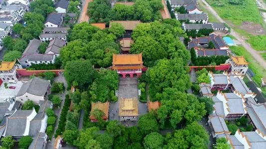 南岳大庙鸟瞰图图片