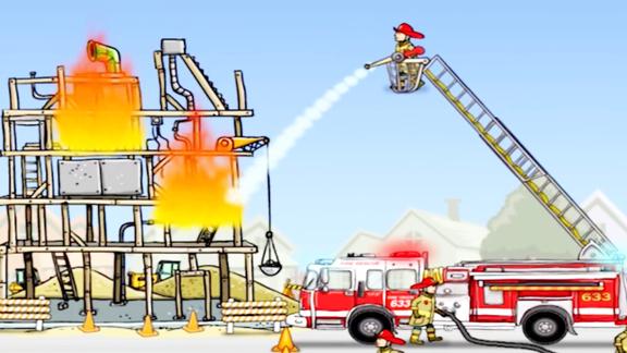 认识消防车操作云梯消防车灭火宝宝早教益智游戏