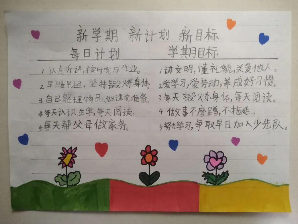 小学生目标卡模板图片