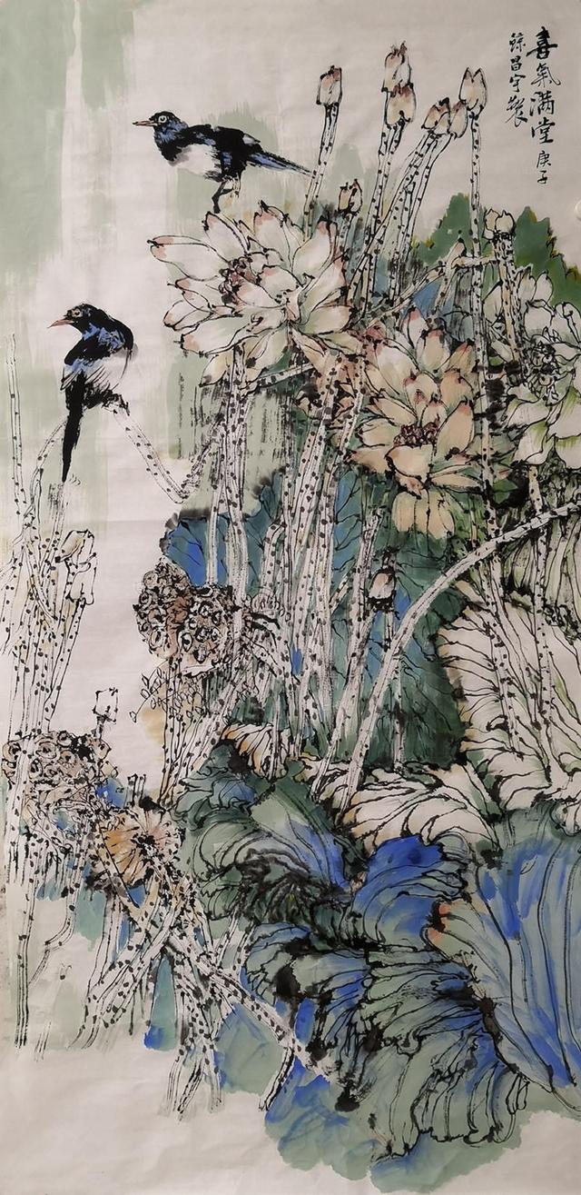 画家余昌宇作品唯美雅致色彩浓烈丰富用笔老辣