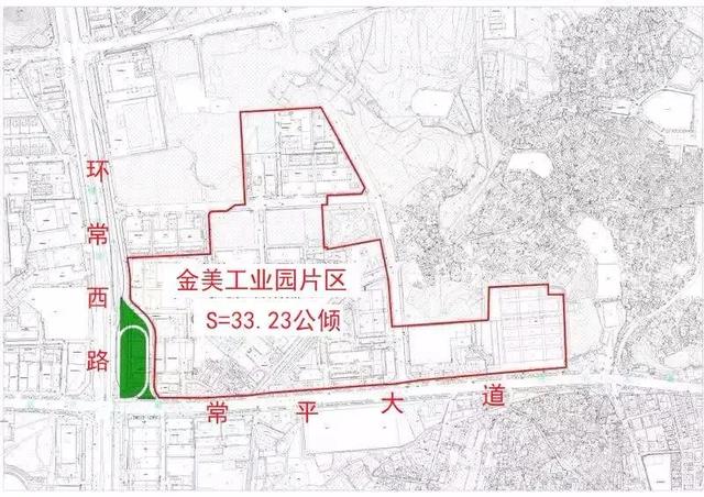 金美工业园片区改造项目地处常平镇中心,规划用地面积为11.