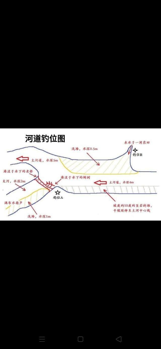 野河钓点的选择图解图片