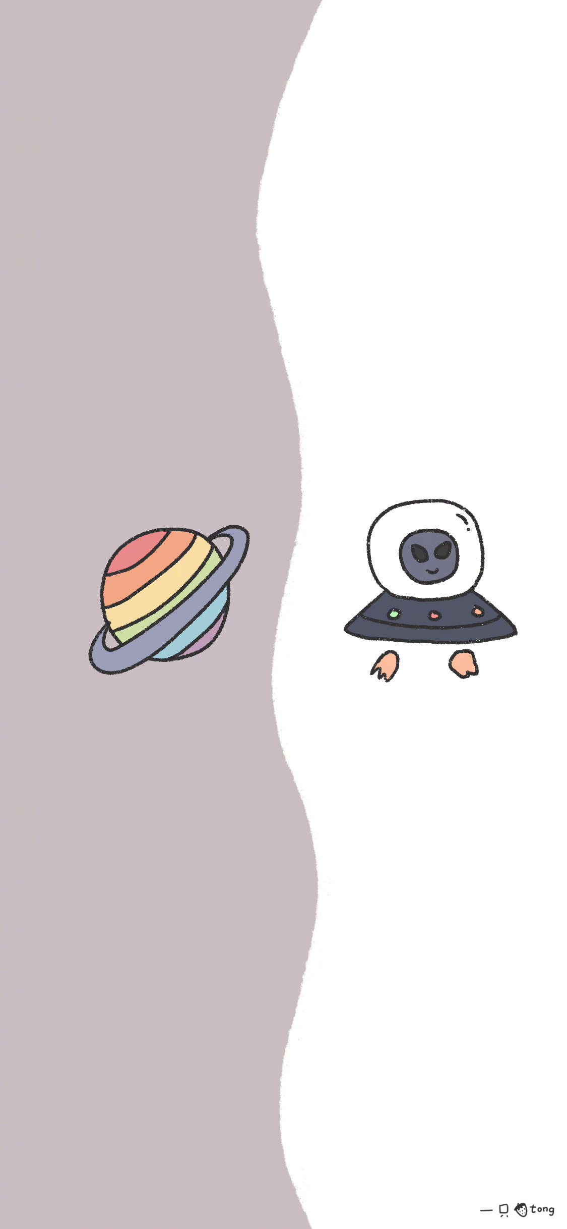 简约又可爱的聊天背景图