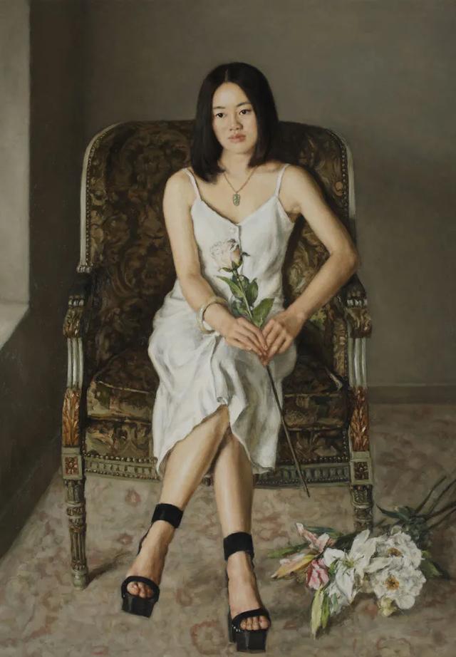 中国艺术研究院中国油画院院长博士生导师杨飞云笔下的东方美女
