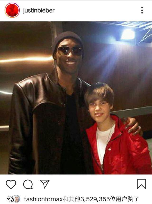 原创欧美众星悼念科比比伯晒两人合照最后一张全家福令人心酸