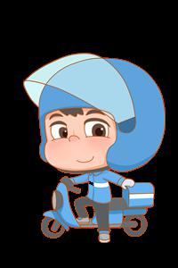 无论电闪雷鸣,雨雪交加饿了么可爱的蓝骑士都会为你送准时送达!