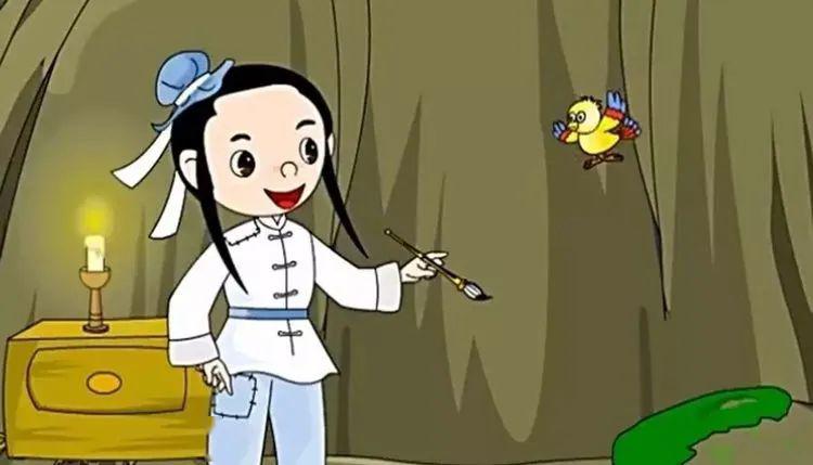 故事欣赏从前,有个叫马良的穷孩子,他天生聪敏,从小喜欢画画.