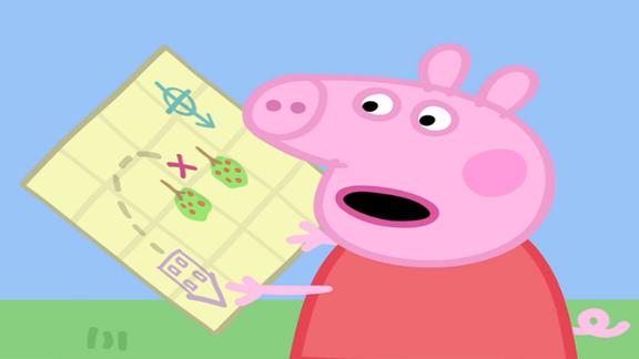 小猪佩奇藏宝图粉红小猪妹历险寻宝