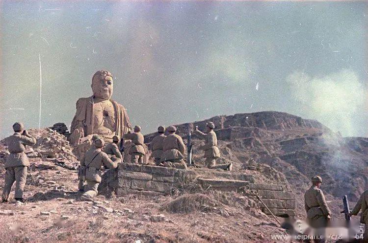 宜川战役珍贵老照片凤翅山大佛