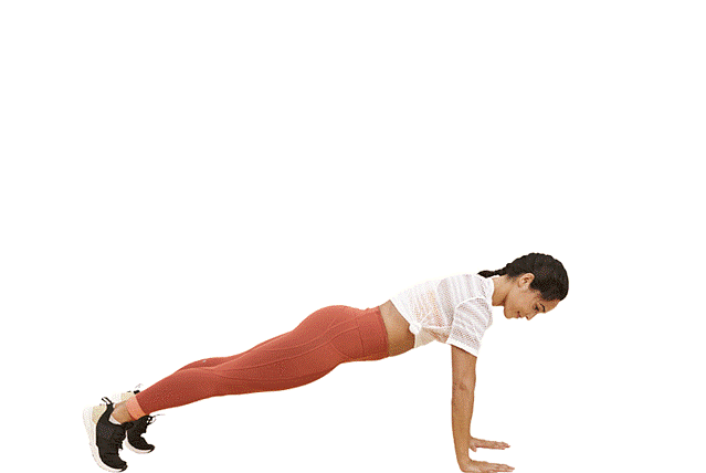 俯卧撑 女超人两边共40秒,休息20秒.20秒后换边重复.