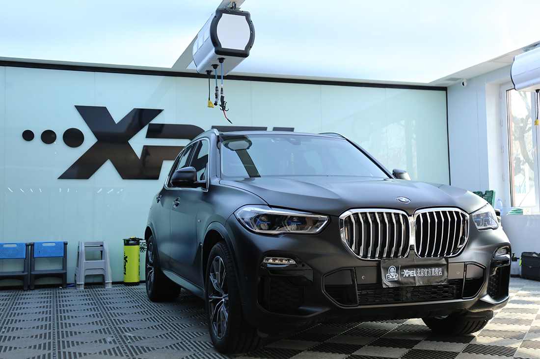 宝马x5装贴xpel隐形车衣哑光系列