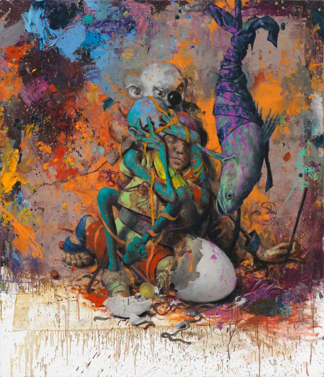 奇形怪状的人物德国艺术家乔纳斯博格特