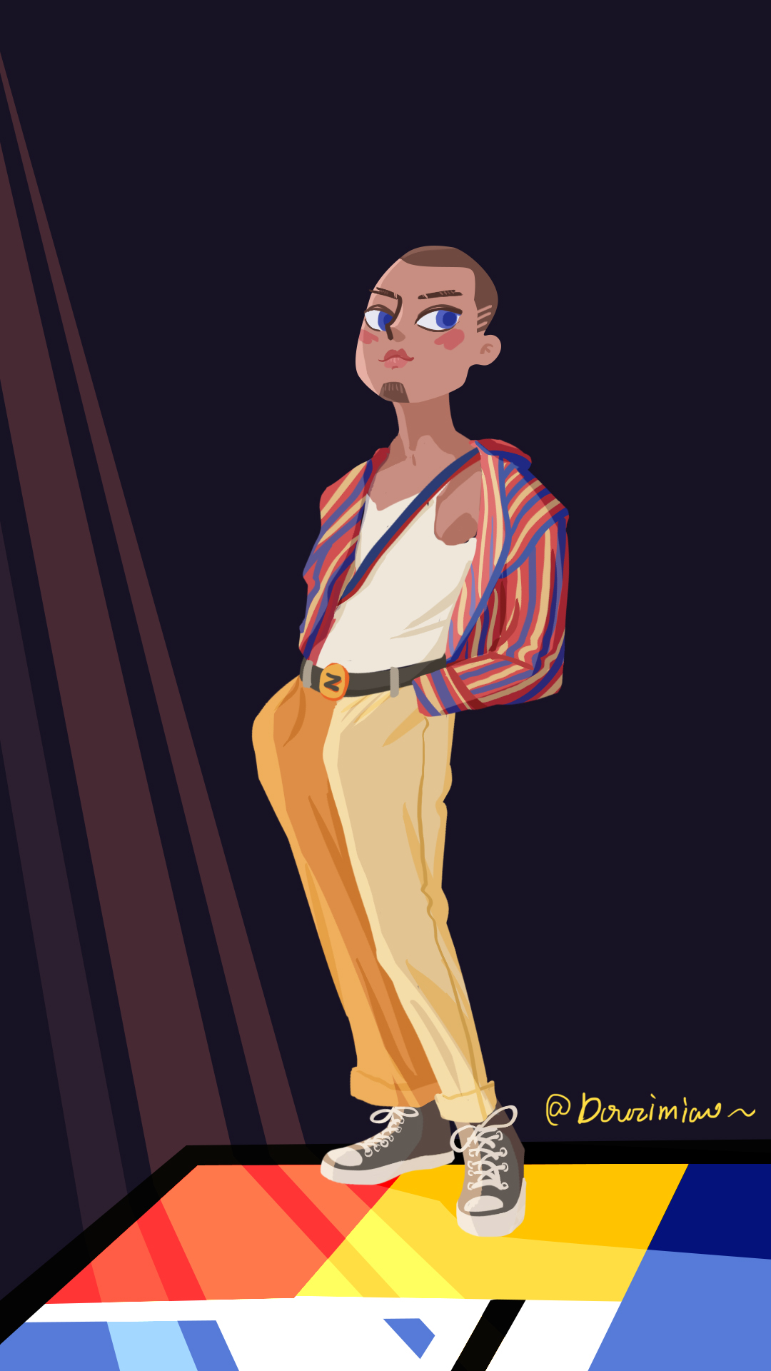 豆子喵的绘画课堂16ps板绘人物变身卡通画