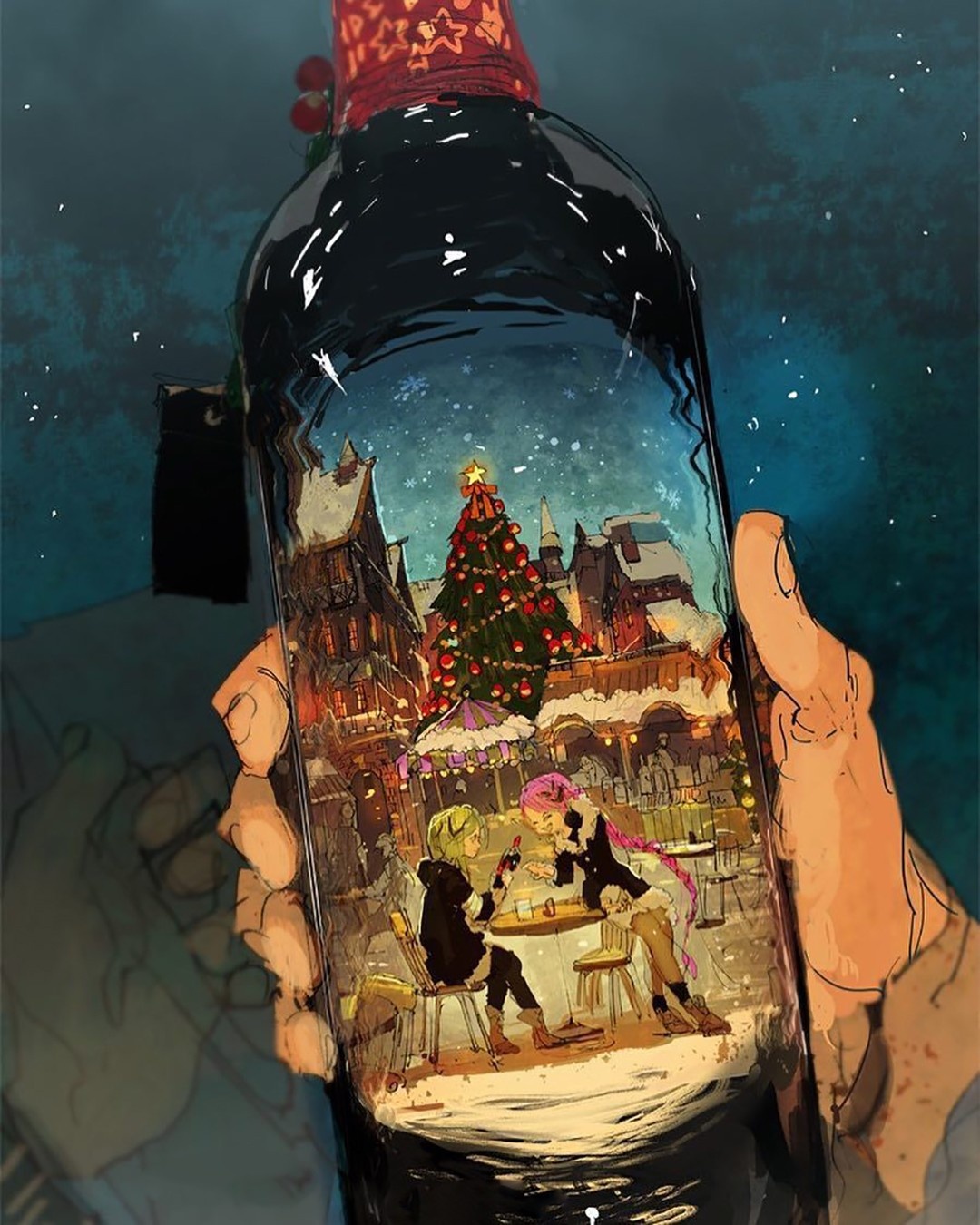 人物插画师的漫画朋克风想象力丰富的场景充满不一样的魅力