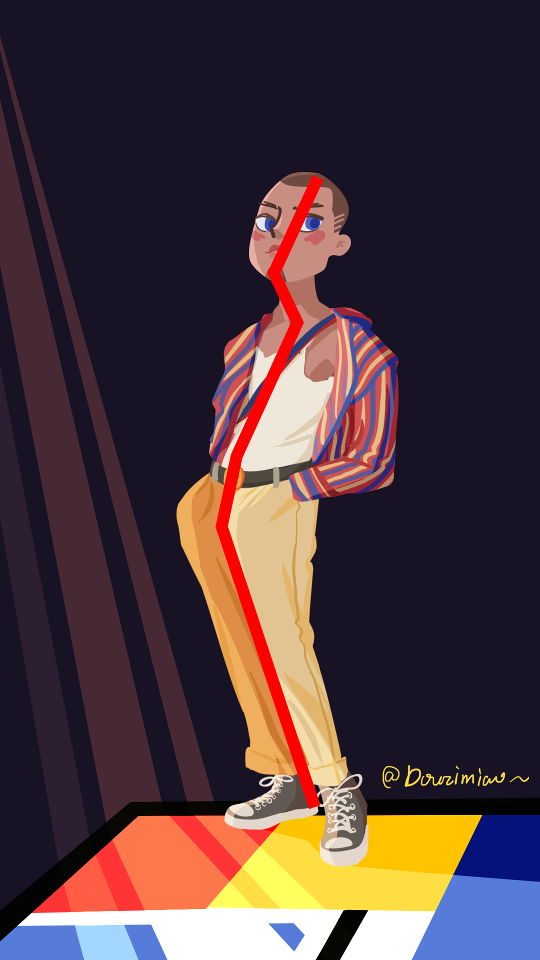 豆子喵的绘画课堂16ps板绘人物变身卡通画