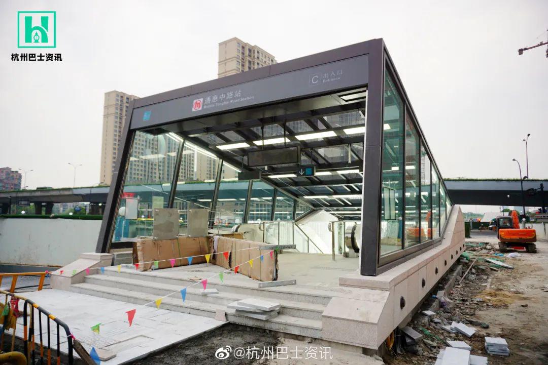 地铁5号线萧山段各大站点出入口接近完工!本月底或将通车