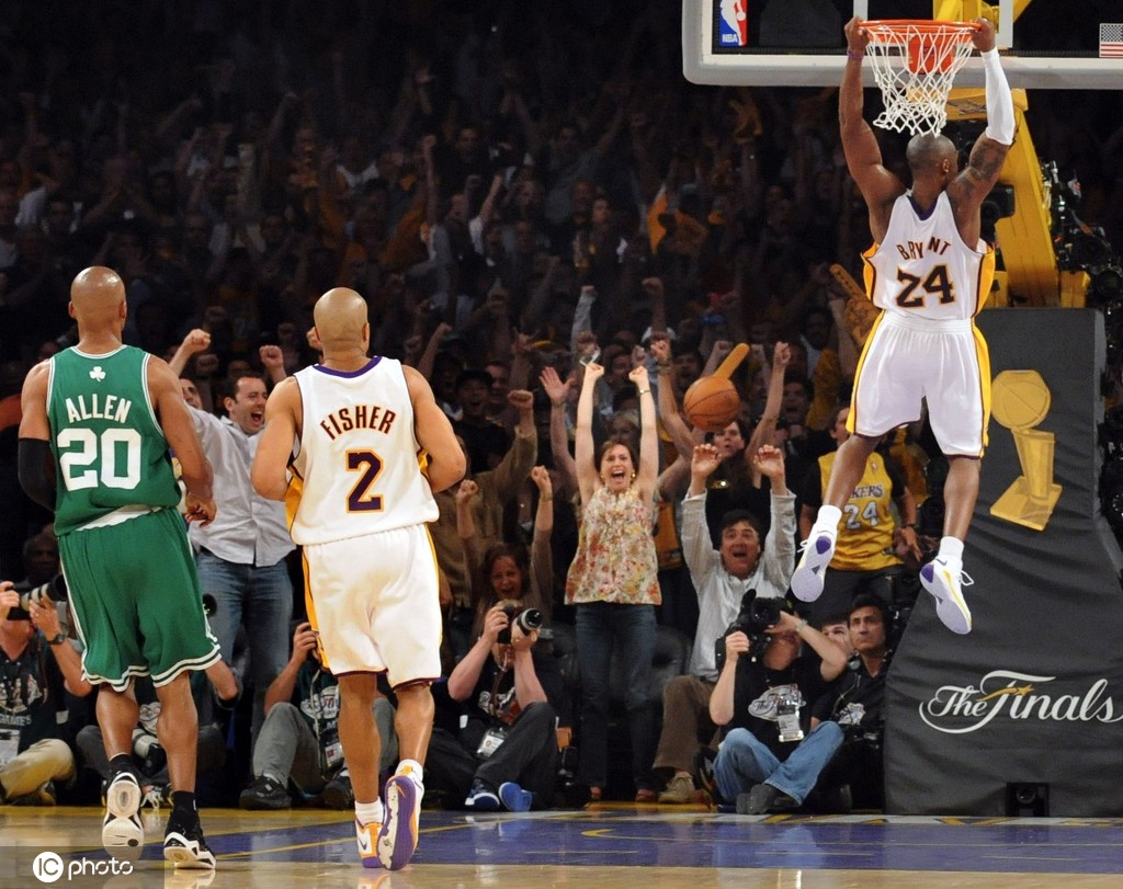 组图总决赛回顾黄绿大战科比难阻绿军三巨头