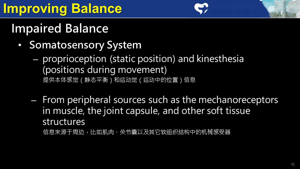 专业的康复培训(三)- 促进平衡