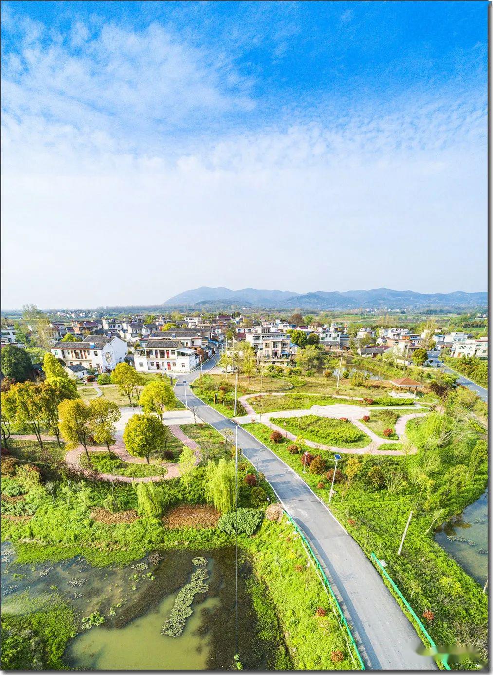 航拍换一个角度看美丽乡村柘皋镇王祥村