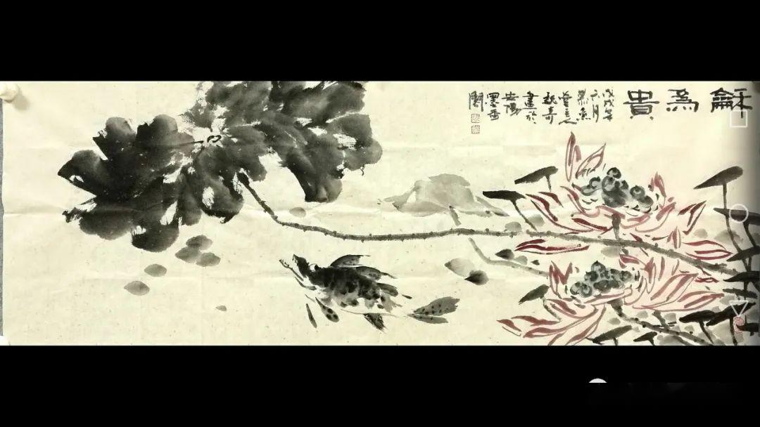 主张以书入画,求神采重笔墨,浑厚大气简意淡雅,秉承了水墨文人画的