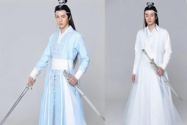 原创蓝忘机魏无羡初始造型蓝忘机真披麻戴孝魏无羡江湖侠士风