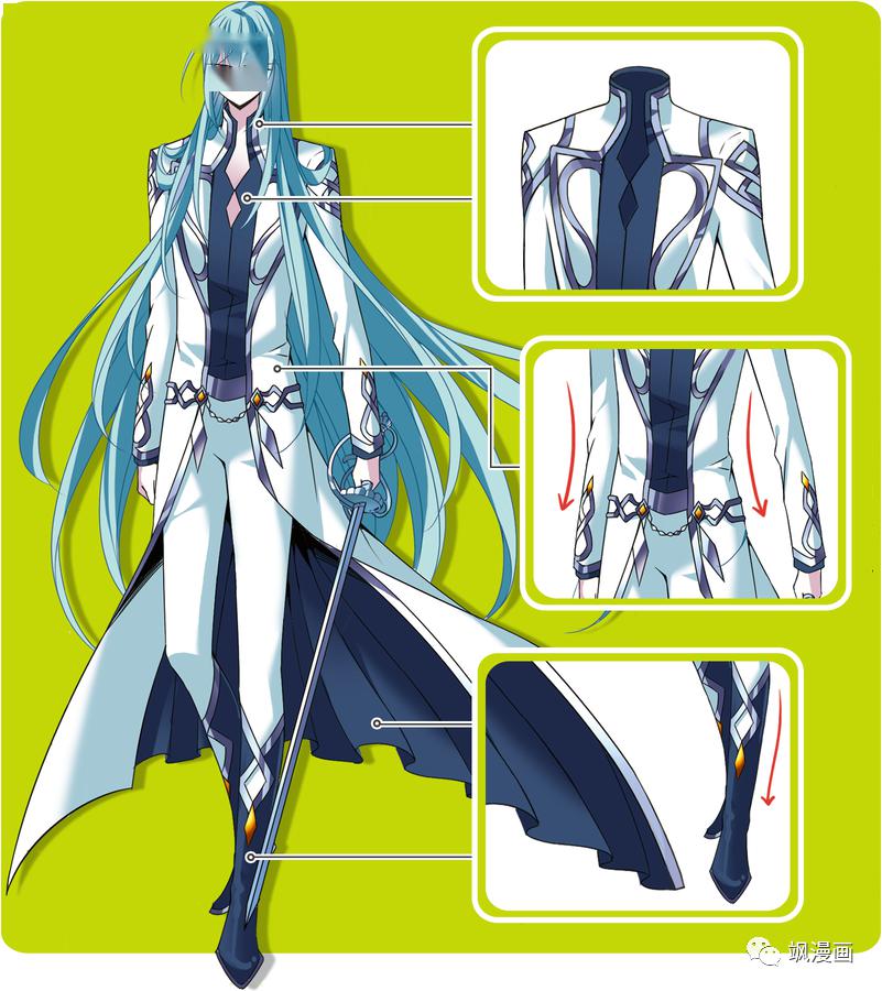 下摆从腰部开始外扩,沿流线型张开至膝盖或小腿,可以说是燕尾服的改良