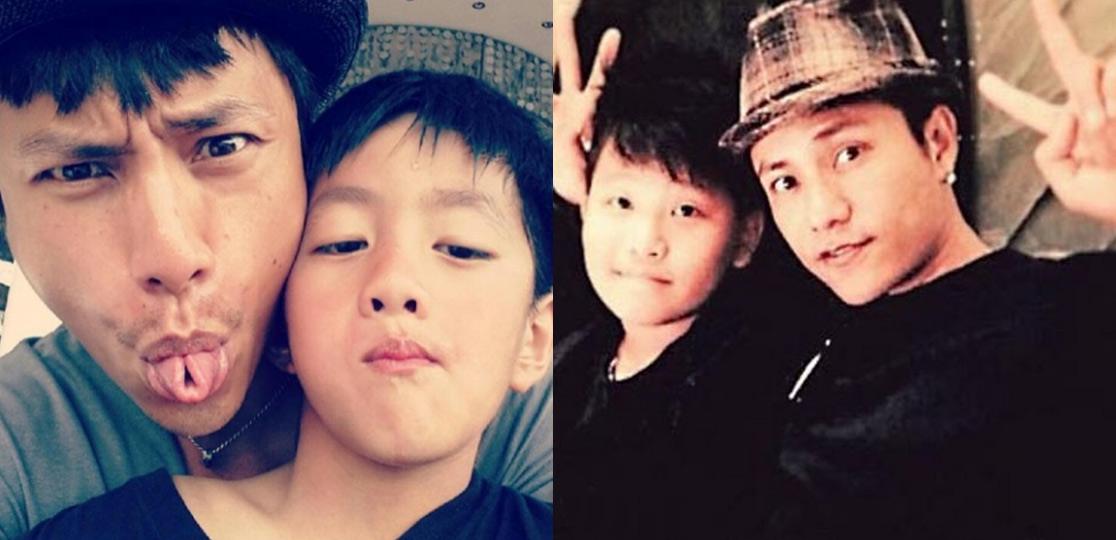 陈坤晒与儿子合照表达思念之情,叮嘱儿子要乐观向上,父子同款造型太有