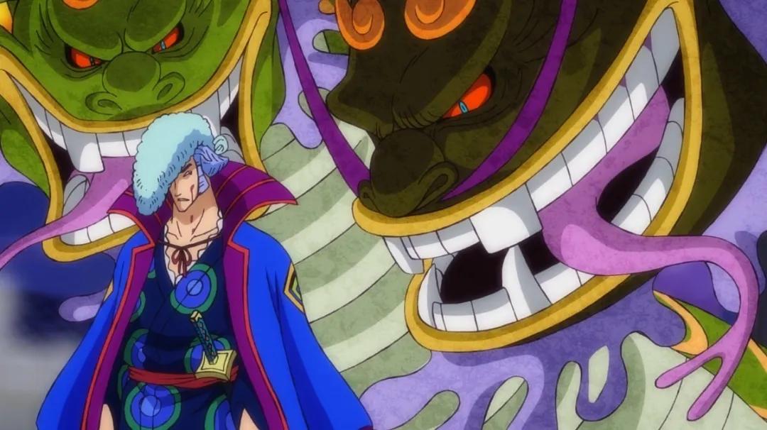 狂死郎在地上发现了光月家族的暗号,趁着众人的目光集中在小紫身上