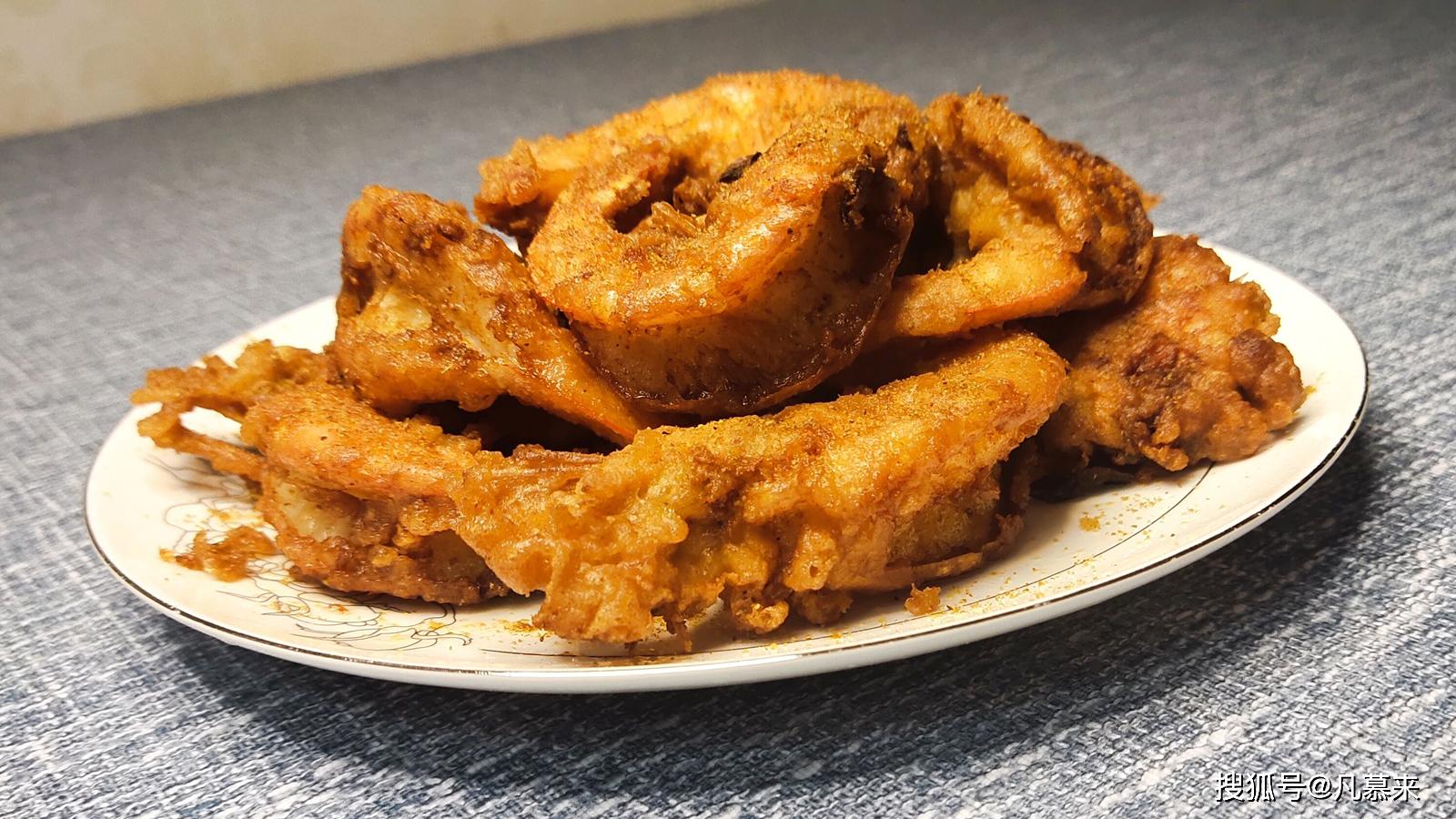 原创炸大虾怎么才能里嫩外酥为啥总炸不出酒店那么漂亮的外形呢